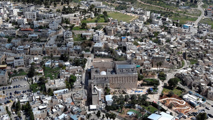 
Cave of the Patriarchs in West Bank, Hebron, Aerial, 2023

Drone view from Israel Hebron City Cave...