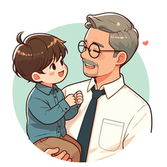  Father and son Adobe Illustrator Artwork