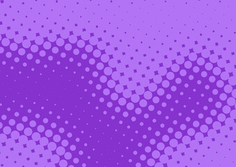 Fun purple dotted pop art background in retro comic style, vector eps10