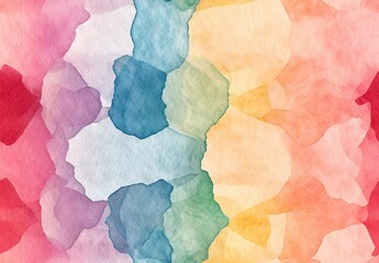 Seamless pattern hand-painted watercolor playful plaid checks design in pastel shades, great for kids clothing, decor, shirts, festive wrapping paper, bags, socks, and more. Ai generated