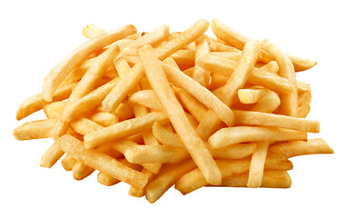 batatas fritas crocantes isolado em fundo transparente