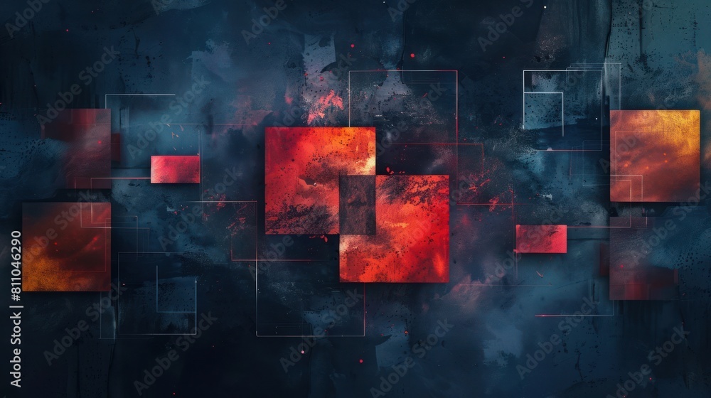 Poster abstract digital transparent squares background. modern design of an abstract background using layer