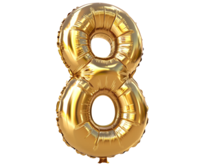Golden Number Eight Balloon, Reflective Surface