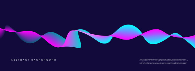 Modern color gradient flowing wave line.