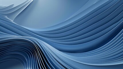 Naklejka premium Blue abstract background with smooth wavy lines