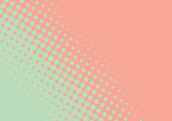 turquoise green and baby pink pop art comic background lightning blast halftone dots