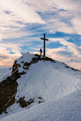 Lonely woman get for a hike in pure nature to keep the head free 