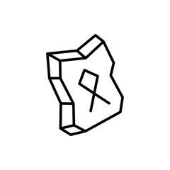 Magic Stone outline icons, minimalist vector illustration ,simple transparent graphic element .Isolated on white background