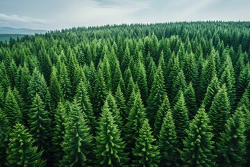 beautiful green forest on a sunny day professional photography