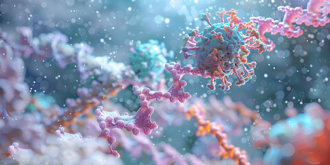A corona virus in the new colourful look