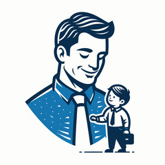  Father and son Adobe Illustrator Artwork