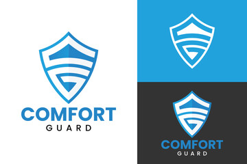 Logo ready elegant simple creative brand identity company corporate cafe fashion food initial letter C G shield word  mark sign modern