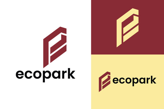 Logo ready elegant simple creative brand identity company corporate cafe fashion food initial E P building letter word mark sign modern