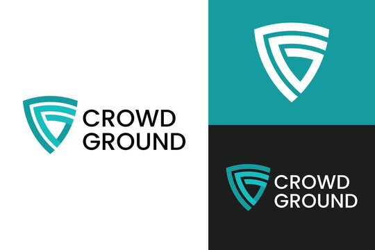 Logo ready elegant simple creative brand identity company corporate cafe fashion food initial C G shield letter word mark sign modern