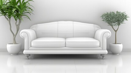 Minimalist interior design of contemporary living room in modern residential home
