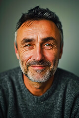 Obraz premium Portrait of a pleased man in his 40s.