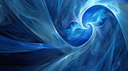 Fototapeta premium Blue and white abstract digital art