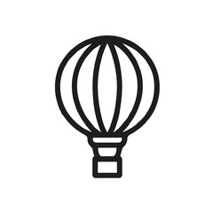 Obraz premium Hot Air Balloon Icon, Adventure Line Art, Aerial Travel Symbol 