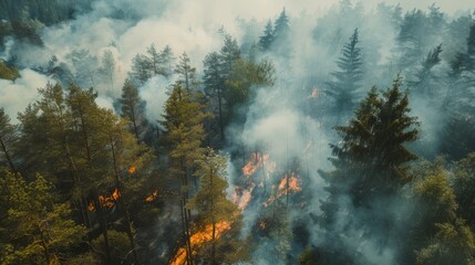 Fire in the forest, dangerous, summer, hot weather, care of forest, trees, no fire in the forest, don't play with fire