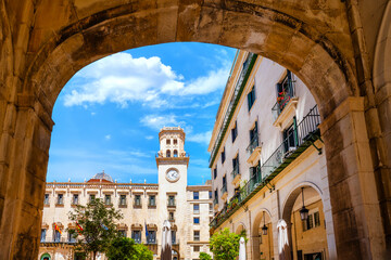View of alicante town hall, Spain