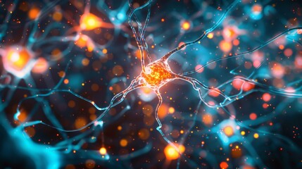 Obraz premium Artistic rendering of a neuron.
