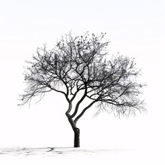 black and white tree branches