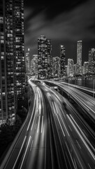 Fototapeta premium Traffic at night