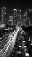 Fototapeta premium Traffic at night