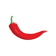 Red Chilley illustration on a white baground 