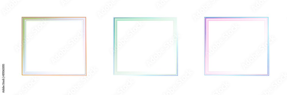Poster bright light frame with special lighting effects on a white background. beautiful green frame border