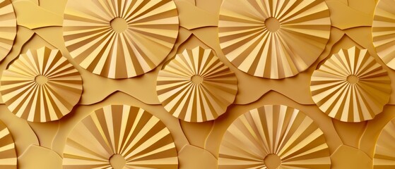 Modern seamless Japanese pattern. Gold geometric background for cards, posters, cover pages, templates.