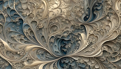 Intricate Fractal Art With Abstract Swirling Design, decorative background