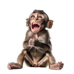 This baby monkey is laughing hysterically because he just realized he has no pants on.