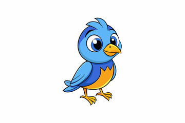 finch bird cartoon vector illustration