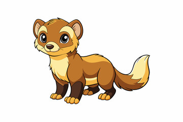 ferret cartoon vector illustration