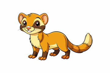 ferret cartoon vector illustration