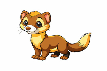 ferret cartoon vector illustration