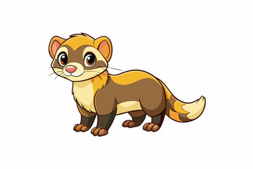 ferret cartoon vector illustration