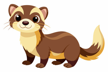 ferret cartoon vector illustration