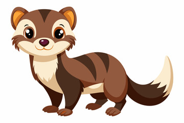 ferret cartoon vector illustration