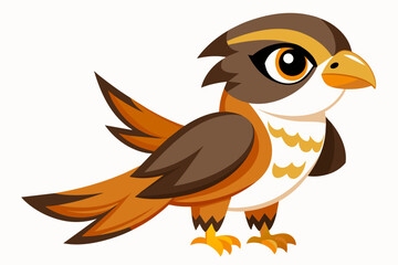 falcon bird cartoon vector illustration