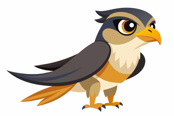 falcon bird cartoon vector illustration