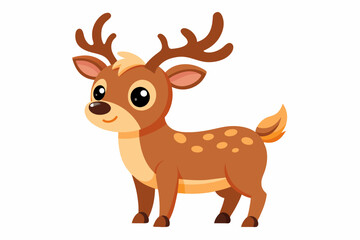 deer cartoon vector illustration