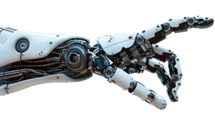 Robotic hand, transparent picture