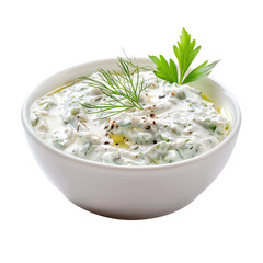 Homemade tzatziki sauce made with fresh dill and parsley, a healthy and delicious sauce for your meals.
