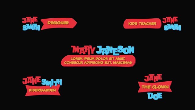 Bubbly Playful Fun Bounce Lower Thirds