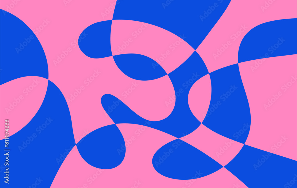 Poster abstract horizontal background with colorful waves. trendy vector illustration in style retro 60s, 7