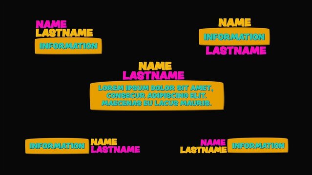 Vlogger Playful Fun Bounce Lower Thirds