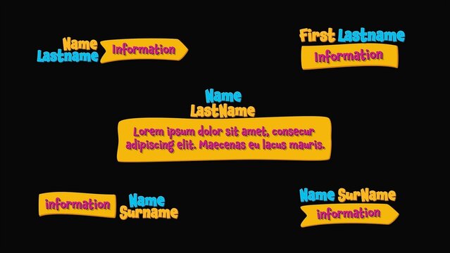 Upbeat Playful Fun Overshoot Lower Thirds