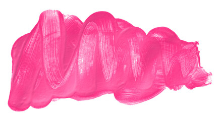 Shiny pink brush watercolor painting isolated on transparent background. watercolor png